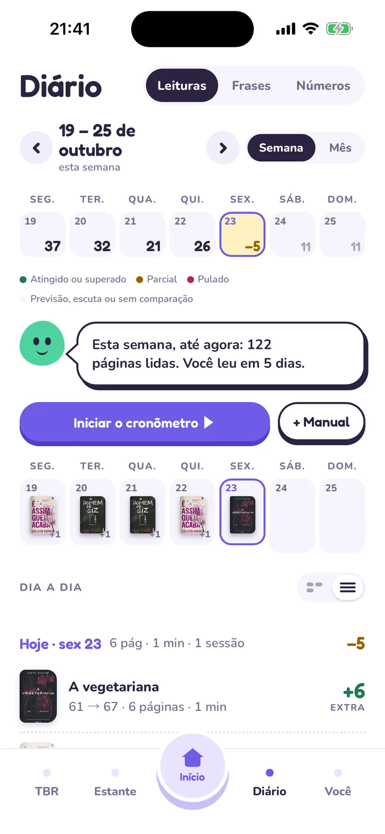 O Diário do Tana com as sessões de leitura da semana.